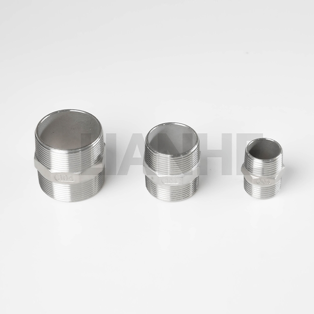 Rustfrit stål 150# sekskantet nippel gevind rørfittings